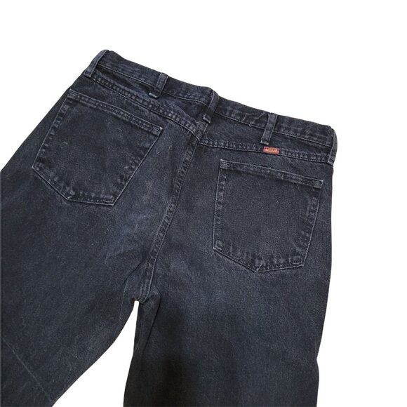 Vintage 90s Rustler Jeans 33x32 Men's Regular Fit Straight Leg Black - Picture 3 of 7